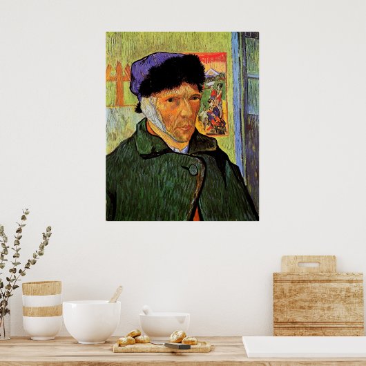 Self-Portrait with Bandaged Ear by van Gogh Poster (Keuken)