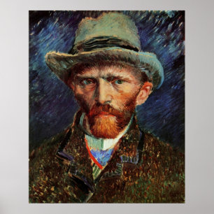 Self-Portrait with Grey Felt Hat by van Gogh Poster