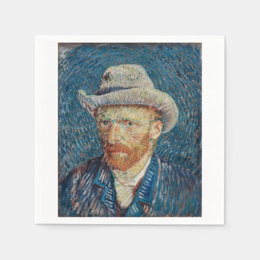 Self Portrait with Grey Felt Hat by Vincent van Go Servet (Voorkant)