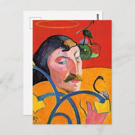 Self-Portrait with Halo and Snake Briefkaart (Voorkant / Achterkant)