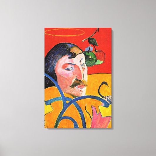 Self-Portrait with Halo and Snake Canvas Afdruk (Voorkant)