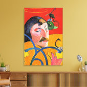 Self-Portrait with Halo and Snake Canvas Afdruk (Insitu (Woonkamer))