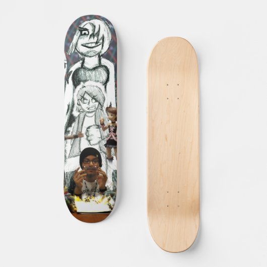 Self-Portret (Christopher Saturn) Persoonlijk Skateboard (Voorkant)