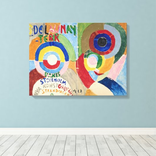 Self Portret Hoesje | Sonia Delaunay-Terk | Canvas Afdruk (Insitu (Houten vloer))