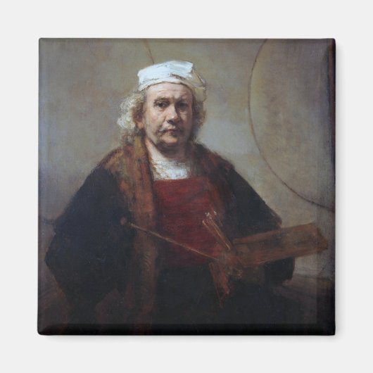 Self-Portret met twee cirkels, Rembrandt Magneet (Voorkant)