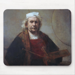 Self-Portret met twee cirkels, Rembrandt Muismat