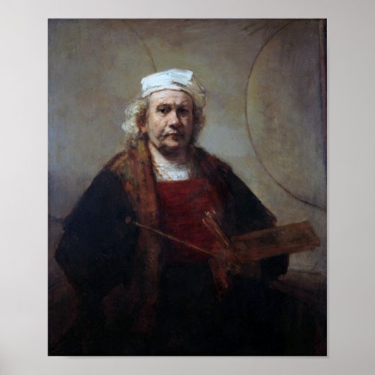 Self-Portret met twee cirkels, Rembrandt Poster (Voorkant)
