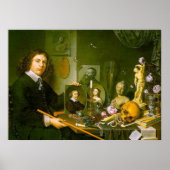Self-Portret met Vanitas Symbolen Poster (Voorkant)