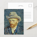 Self-Portret | Vincent Van Gogh Briefkaart<br><div class="desc">Self-Portret met Grey Felt Pet (1887) door de Nederlandse postimpressionist Vincent Van Gogh. Van Gogh gebruikte zichzelf vaak als model voor het oefenen op het schilderen van figuren. Het is duidelijk dat hij de techniek van pointillisme heeft bestudeerd, maar zijn borstels zijn niet systematisch en hij heeft de merken op...</div>