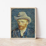 Self-Portret | Vincent Van Gogh Poster<br><div class="desc">Self-Portret met Grey Felt Pet (1887) door de Nederlandse postimpressionist Vincent Van Gogh. Van Gogh gebruikte zichzelf vaak als model voor het oefenen op het schilderen van figuren. Het is duidelijk dat hij de techniek van pointillisme heeft bestudeerd, maar zijn borstels zijn niet systematisch en hij heeft de merken op...</div>