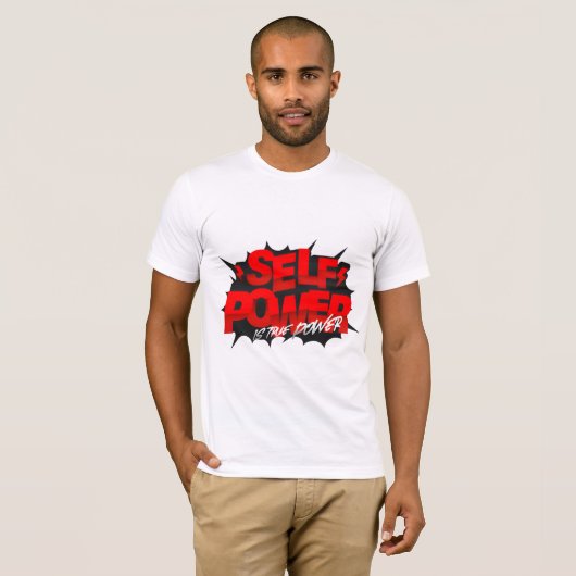 Self Power is een echt grafisch T-shirt (Voorkant volledig)