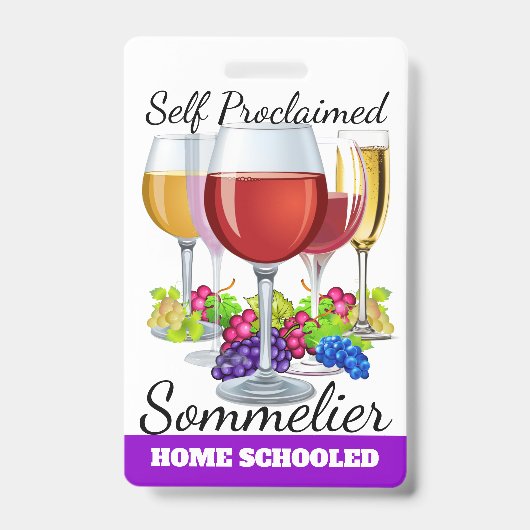 Self ProclaimSommelier Badge (Voorkant)