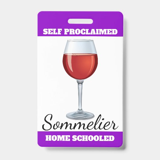 Self ProclaimSommelier Badge (Voorzijde)