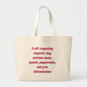 Self-respecting organist Tote Bag (Voorkant)