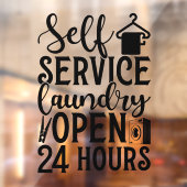 Self Service Laundry Open 24 Hours Raamsticker (Vel 2)