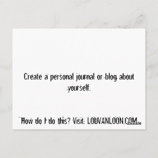 Self Smart — Creëer a journal Briefkaart (Achterkant)