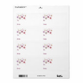 Self-Stick Gift Label: gekleurde kerstsnowflakes Etiket (Full Sheet)