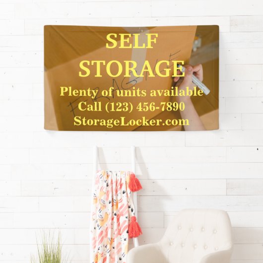Self Storage Edit Text Spandoek (Insitu)