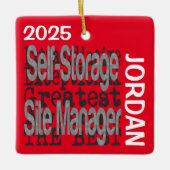 Self Storage Site Manager - Buitengewoon aangepast Keramisch Ornament (Voorkant)