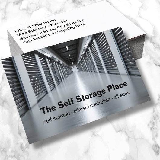 Self Storage Theme Business Cards  Visitekaartje