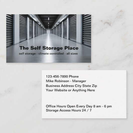 Self Storage Theme Business Cards  Visitekaartje (Voorkant / Achterkant)