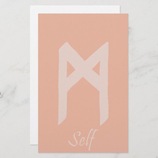 Self Viking Rune Stationery Briefpapier (Voorkant / Achterkant)