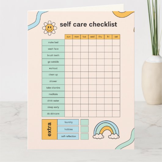 Selfcare + Daily Planner + Spaarteller + Kaart (Voorkant)