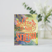 Selfcare IS NIET egoïstisch, offertes Briefkaart (Staand voorkant)