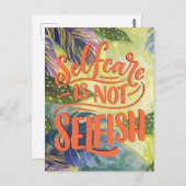 Selfcare IS NIET egoïstisch, offertes Briefkaart (Voorkant / Achterkant)