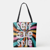 selfcare style, mental health matters tote bag (Achterkant)
