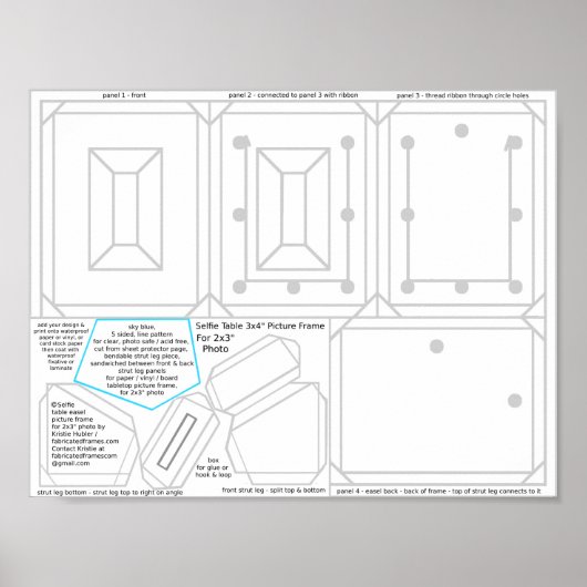Selfie 3x4 Afbeelding Lijst voor 2x3 foto afdrukba Poster (Voorkant)
