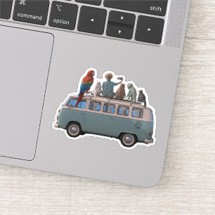 Selfie Boy Road Trip Busje Sticker