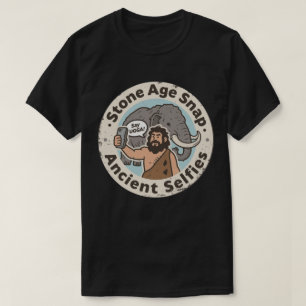 Selfie Caveman Mammoth T-shirt