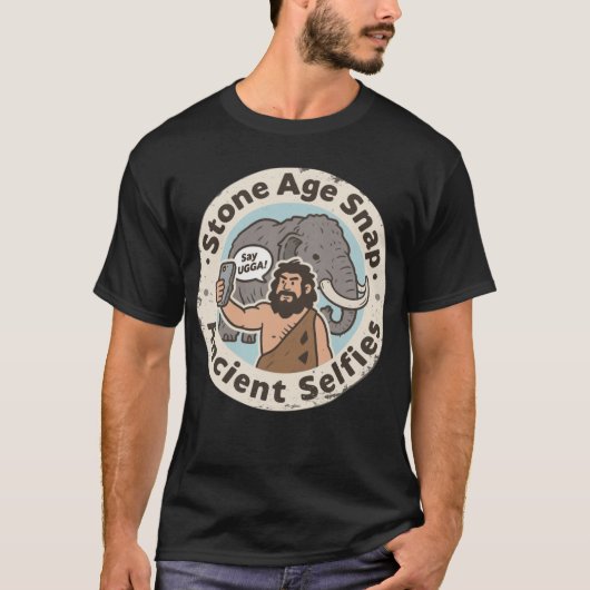 Selfie Caveman Mammoth T-shirt (Voorkant)
