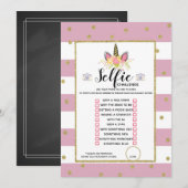 Selfie Challenge game Birthday party Kaart (Voorkant / Achterkant)