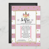 Selfie Challenge spel Verjaardagsfeestje Kaart (Voorkant / Achterkant)