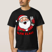 Selfie Claus – Modern Christmas Santa Design T-shirt (Voorkant)