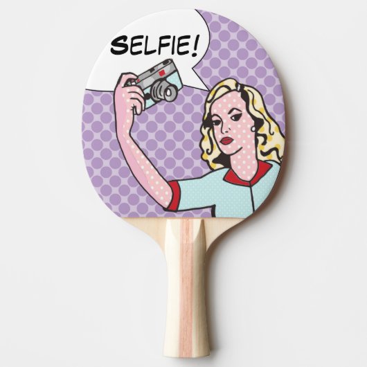 Selfie Comic Book Ping Pong Paddle Tafeltennisbatje (Voorkant)