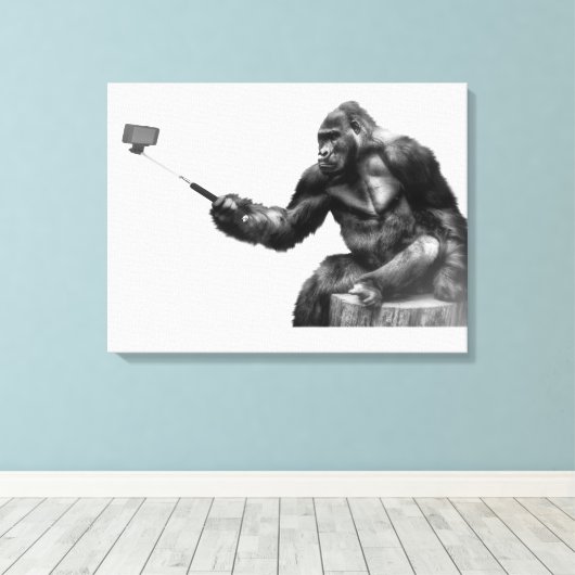 selfie-doek canvas afdruk (Insitu (Houten vloer))