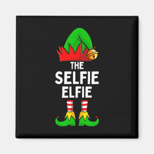 Selfie Elfie Elf Bijpassende Familie Kerstmis Magneet