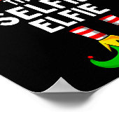 Selfie Elfie Elf Bijpassende Familie Kerstmis Poster (Hoek)