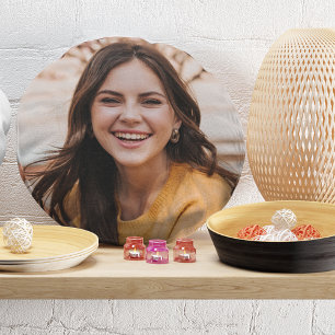 Selfie Foto Uw Gezicht Upload Fun Party Rond Kussen