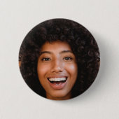 Selfie-fotouploaden | Jouw Face Fun Party Ronde Button 5,7 Cm (Voorkant)