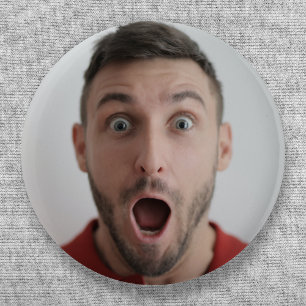 Selfie-fotouploaden   Jouw Face Fun Party Ronde Button 5,7 Cm