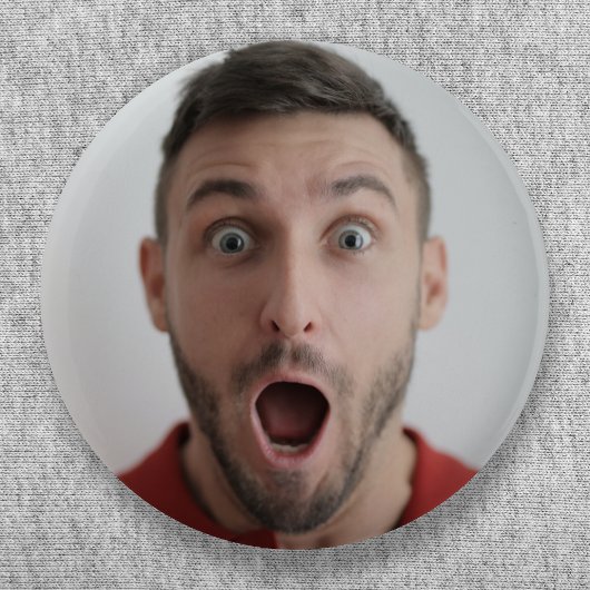 Selfie-fotouploaden | Jouw Face Fun Party Ronde Button 5,7 Cm