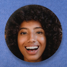 Selfie-fotouploaden | Jouw Face Fun Party Ronde Button 5,7 Cm