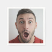 Selfie-fotouploaden | Jouw Face Fun Party Servet (Voorkant)