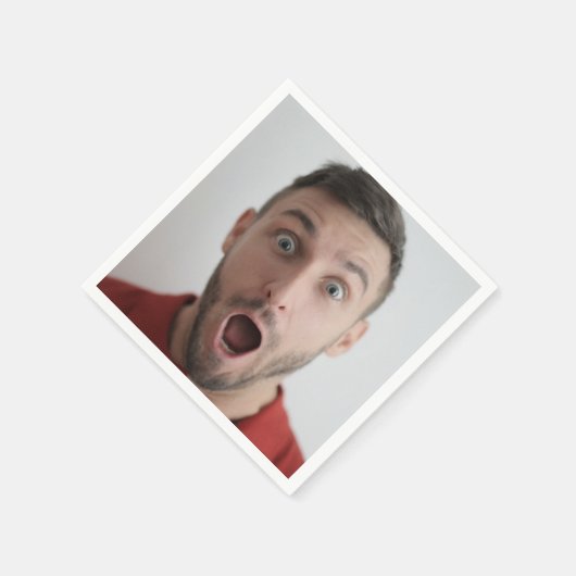 Selfie-fotouploaden | Jouw Face Fun Party Servet (Hoek)