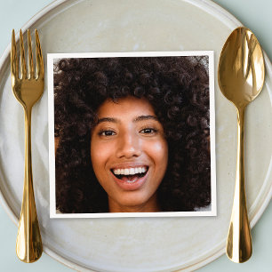 Selfie-fotouploaden   Jouw Face Fun Party Servet