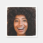 Selfie-fotouploaden | Jouw Face Fun Party Servet (Voorkant)